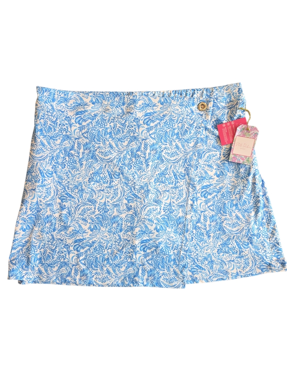 Stella Parker Resort Views Abstract Floral UPF50 Wrap Front Skort XL